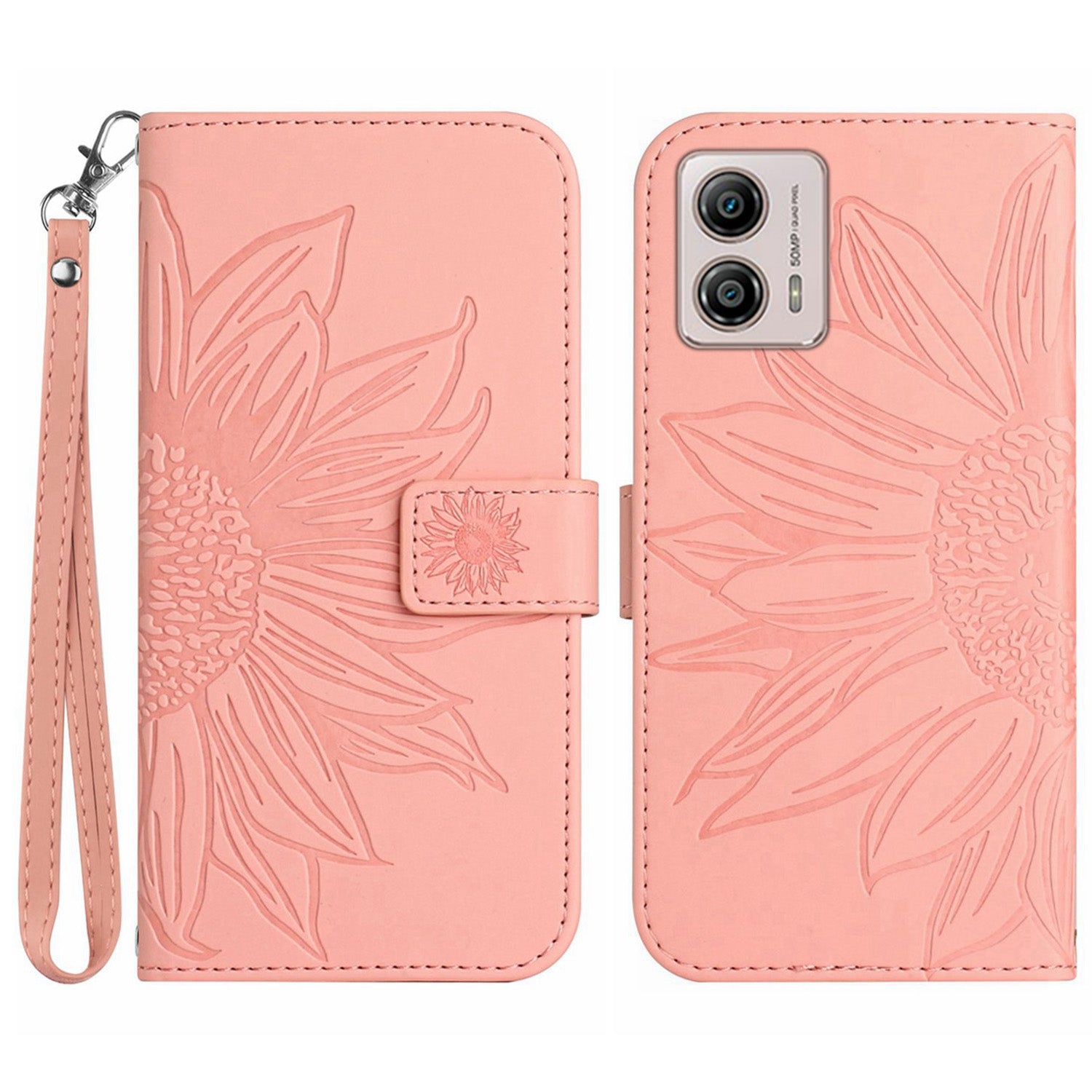 Shockproof Leather Phone Case Stand For Motorola Moto G53 5G HT04 Sunflower Imprinted Anti-scratch Phone Flip Wallet Cover Shockproof Leather Phone Case Stand For Motorola Moto G53 5G HT04 Sunflower Imprinted Anti-scratch Phone Flip Wallet Cover